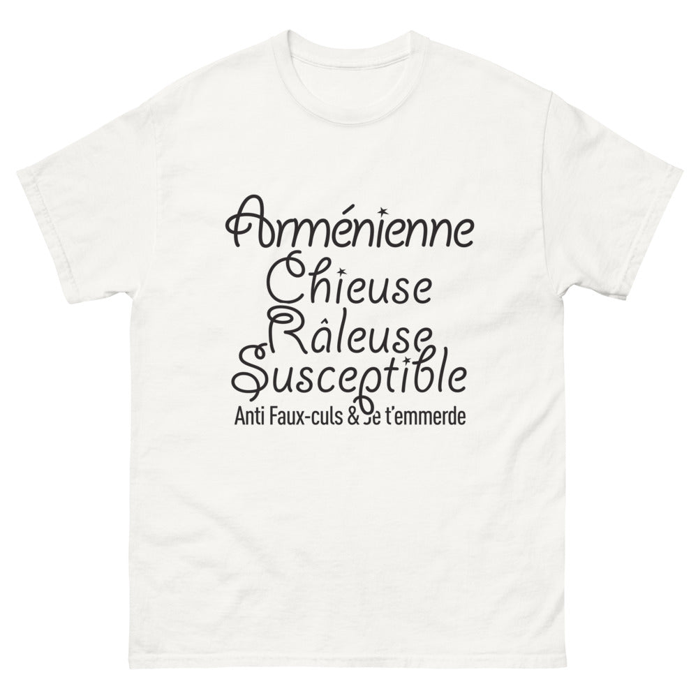 T-shirt Arménienne blanc - Chieuse et fière d'être soi