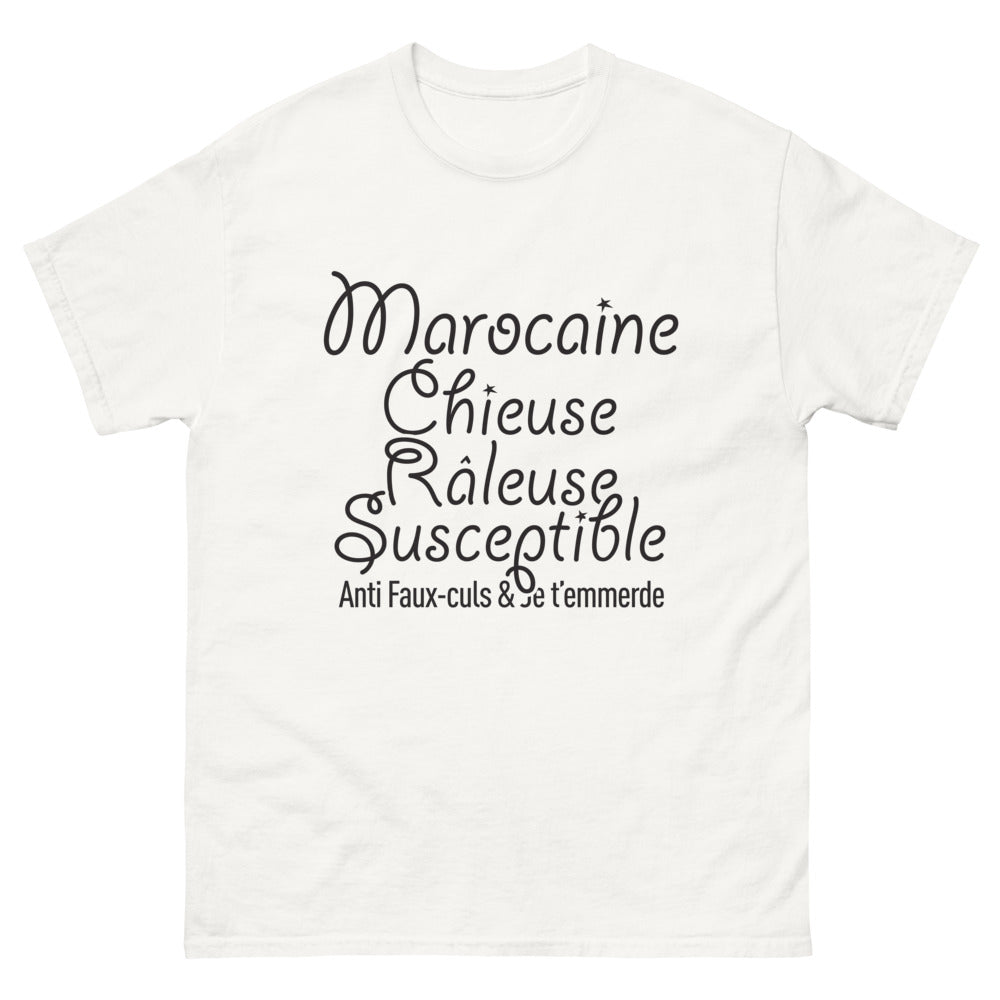 T-shirt marocain blanc - Chieuse, Râleuse et Fière