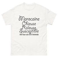 Thumbnail for T-shirt marocain blanc - Chieuse, Râleuse et Fière