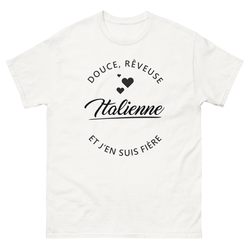 T-shirt Italie blanc - Douce rêveuse et fière de ses origines