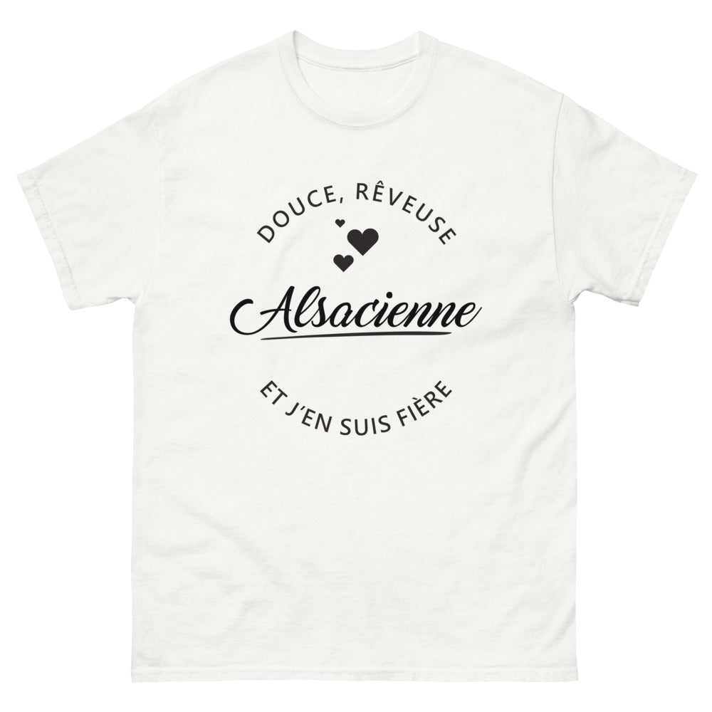 T-shirt Alsacien blanc - Douce rêveuse et fierté locale