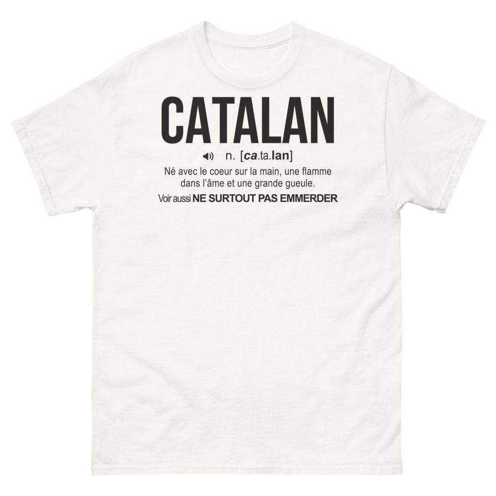 T-shirt Catalan·ne blanc - Cœur, Flamme & Grande Gueule