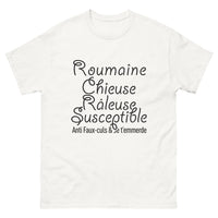 Thumbnail for T-shirt Roumaine blanc - Chieuse et susceptible