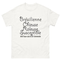 Thumbnail for T-shirt Brésilienne blanc - Message plein de caractère