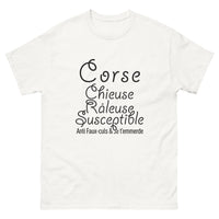 Thumbnail for T-shirt Corse blanc - Chieuse, râleuse et fière
