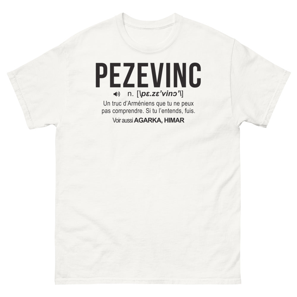 T-shirt Arménien blanc - Pezevinc et ses secrets humoristiques