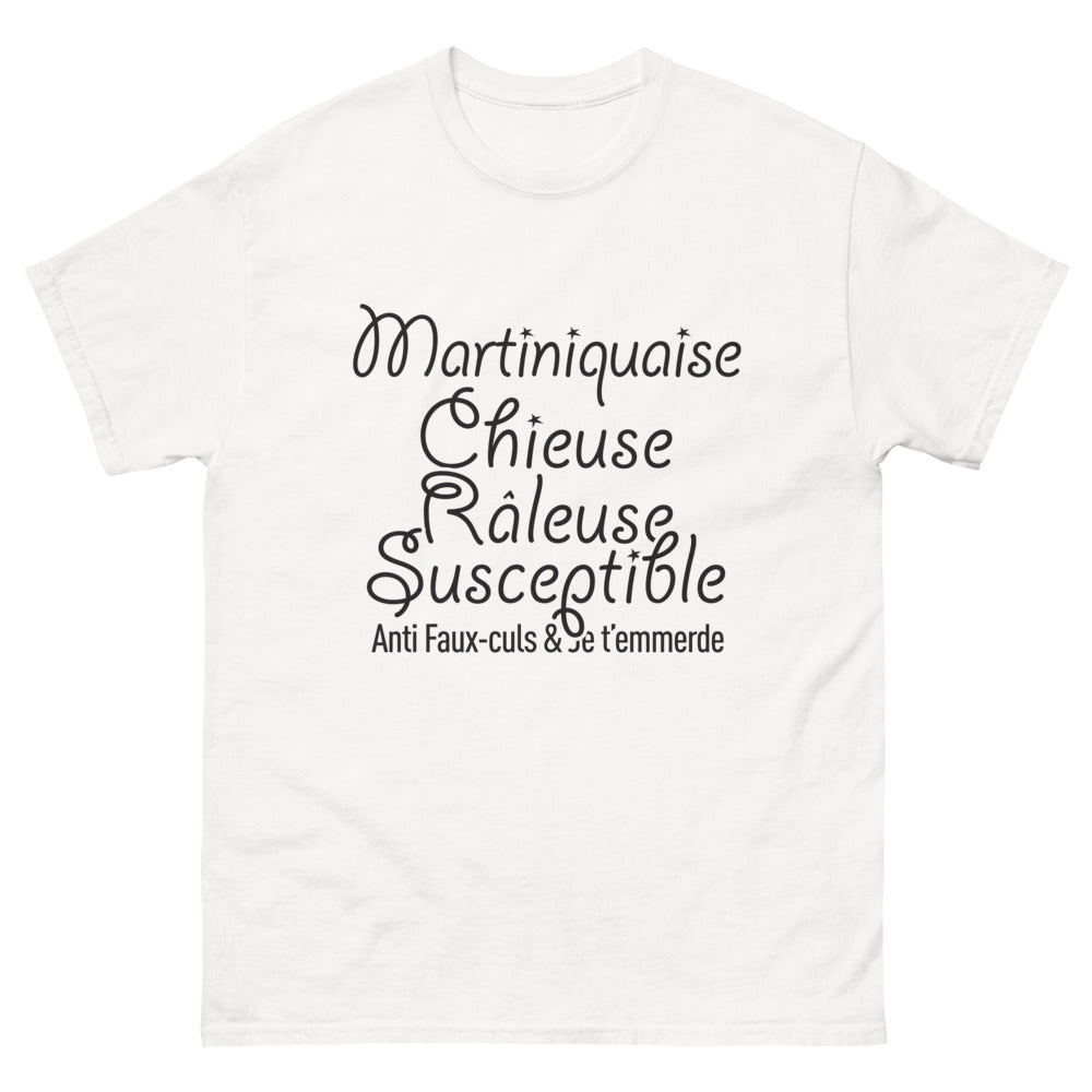 T-shirt Martinique blanc - Chieuse et fière avec humour