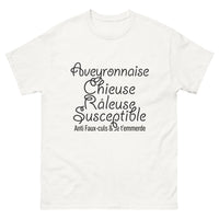 Thumbnail for T-shirt Aveyron blanc - Fier de mon caractère authentique