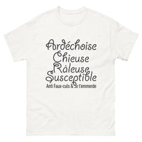 Thumbnail for T-shirt Ardèche blanc - Chieuse et Râleuse avec humour