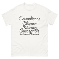 Thumbnail for T-shirt Colombienne blanc - Chieuse et Fier de l'Être