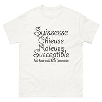 Thumbnail for T-shirt Suisse blanc - Suissesse chieuse raleuse susceptible