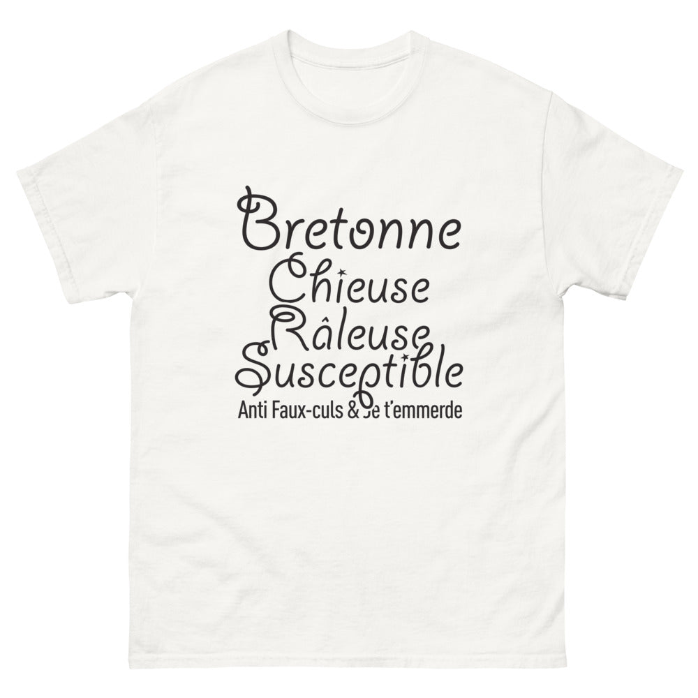 T-shirt Bretagne blanc - Chieuse, râleuse et fière de l'être