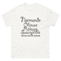 Thumbnail for T-shirt Normande blanc - Chieuse et susceptible humoristique