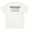 T-shirt Corse blanc - Testa Di Cazzu avec humour