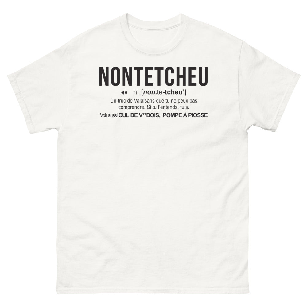 T-shirt Valaisan blanc - Humour et traditions suisses