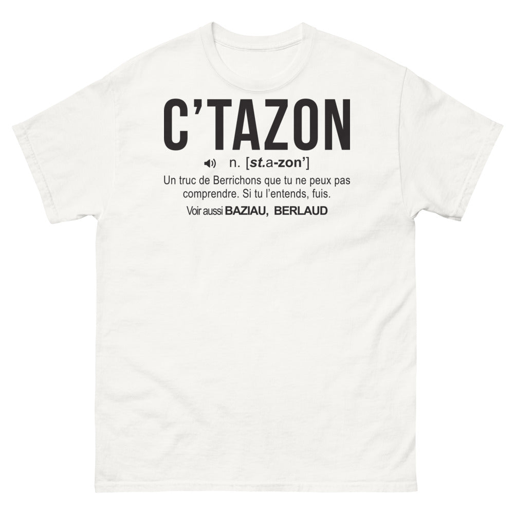 T-shirt Berry blanc - Humour et tradition du dialecte local