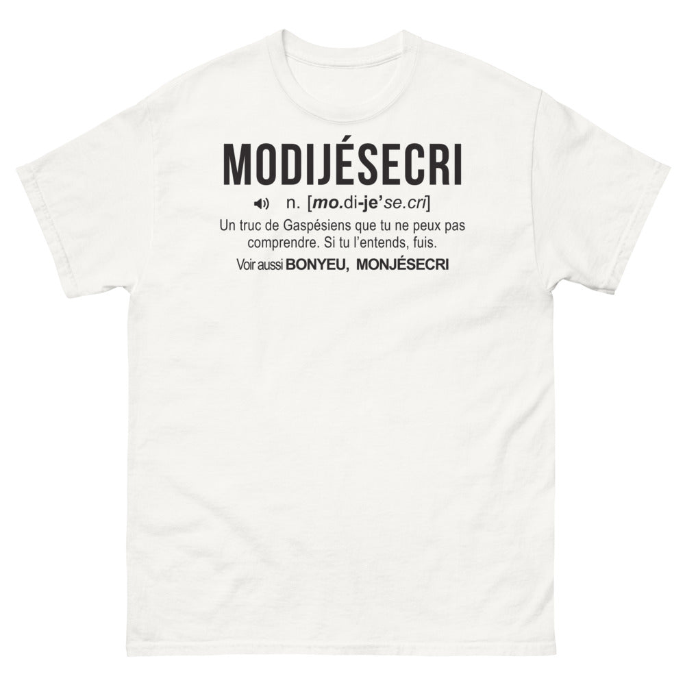 T-shirt Gaspésien blanc - Un clin d'œil aux expressions locales