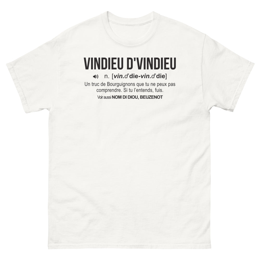 T-shirt Bourgogne blanc - Vindieu de Beuzenot avec humour