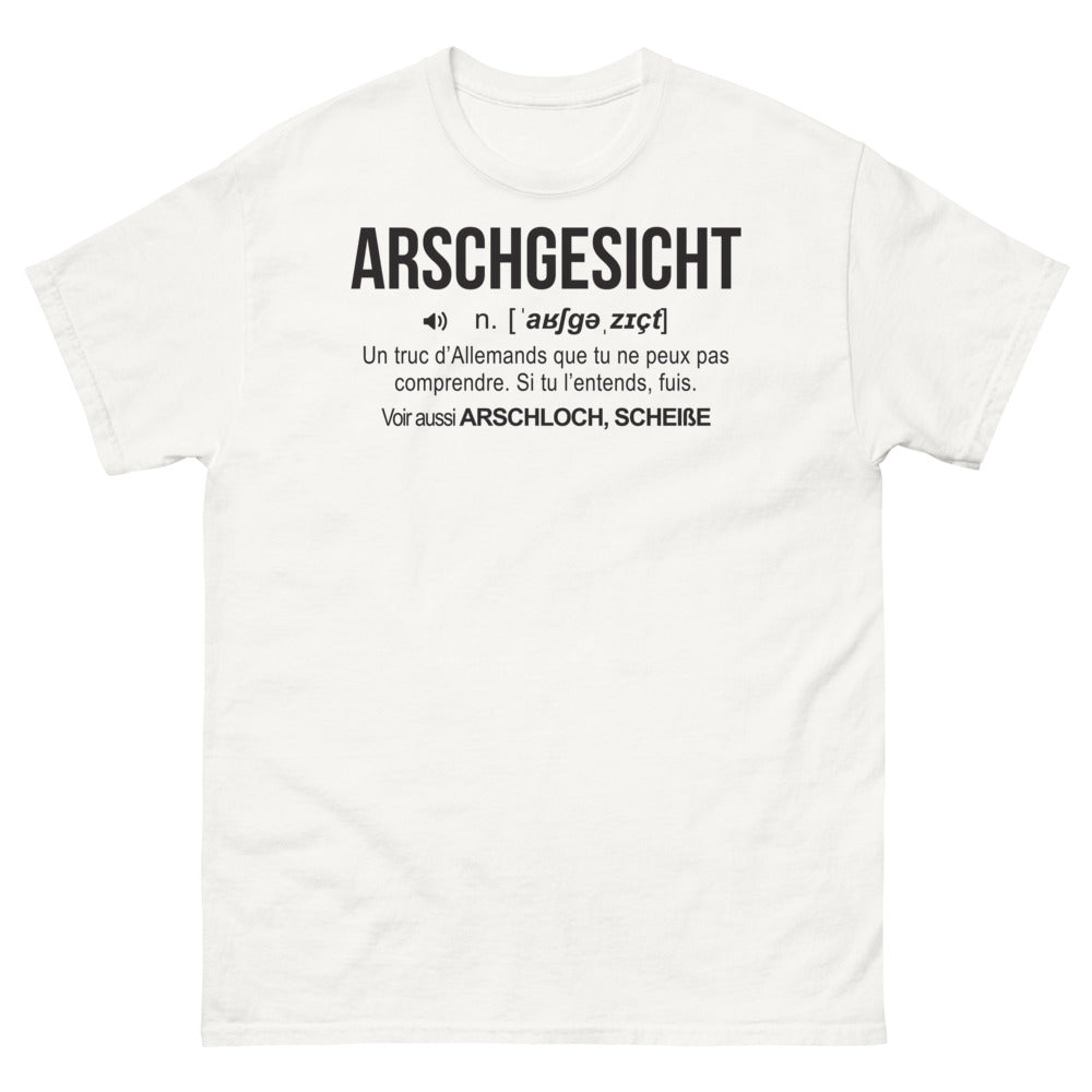 T-shirt Alsacien blanc - Arschgesicht N Ausgezicht