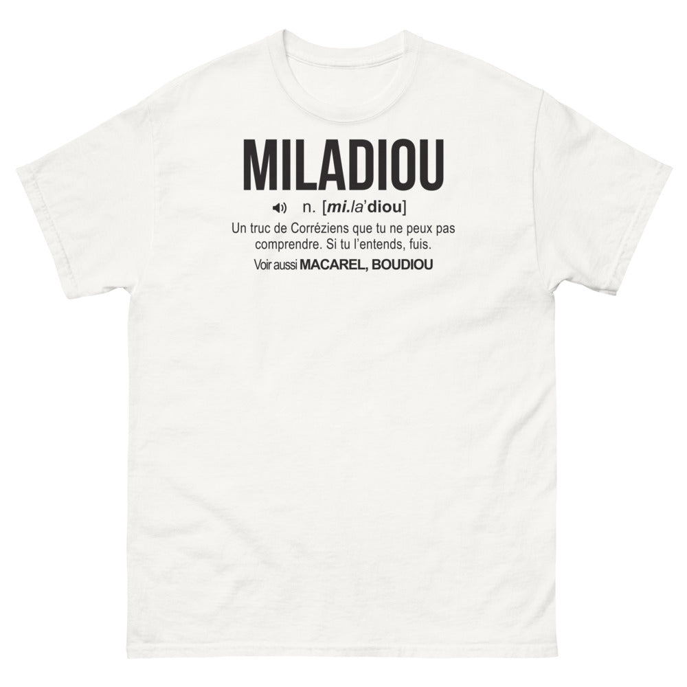 T-shirt Corrézien blanc - Miladiou, un Truc de chez Nous