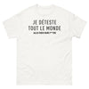 T-shirt Anti-Social blanc - Je déteste tout le monde, allez vous faire f****