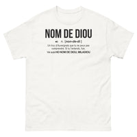 Thumbnail for T-shirt Auvergne blanc - Nom de Diou, culture authentique