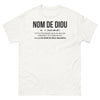 T-shirt Auvergne blanc - Nom de Diou, culture authentique
