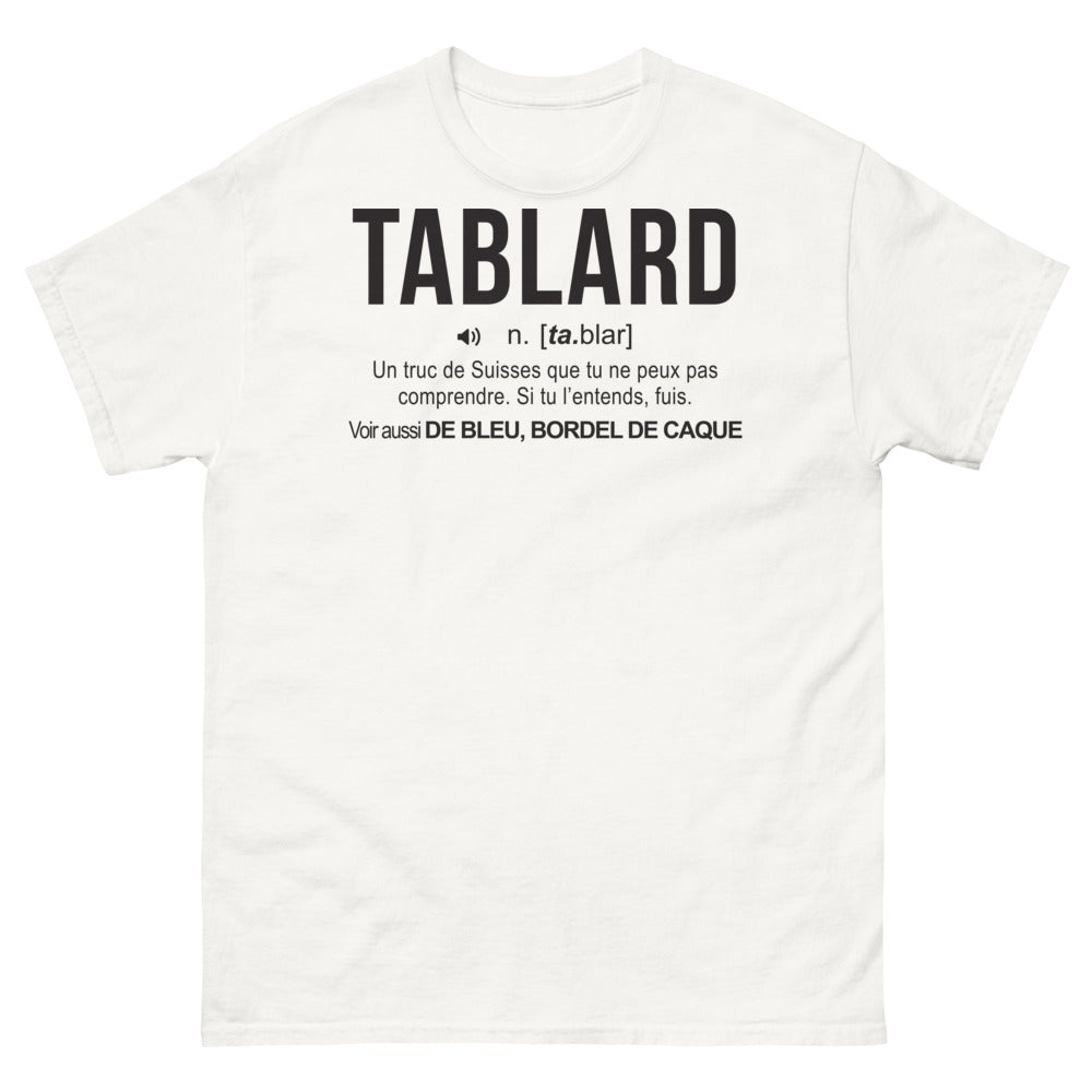 T-shirt Suisse blanc - L'art du tablard humoristique