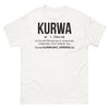 T-shirt Pologne blanc - Un clin d'œil amusant 'Kurwa'