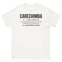 Thumbnail for T-shirt Colombien blanc - Carechimba, un clin d'œil humoristique