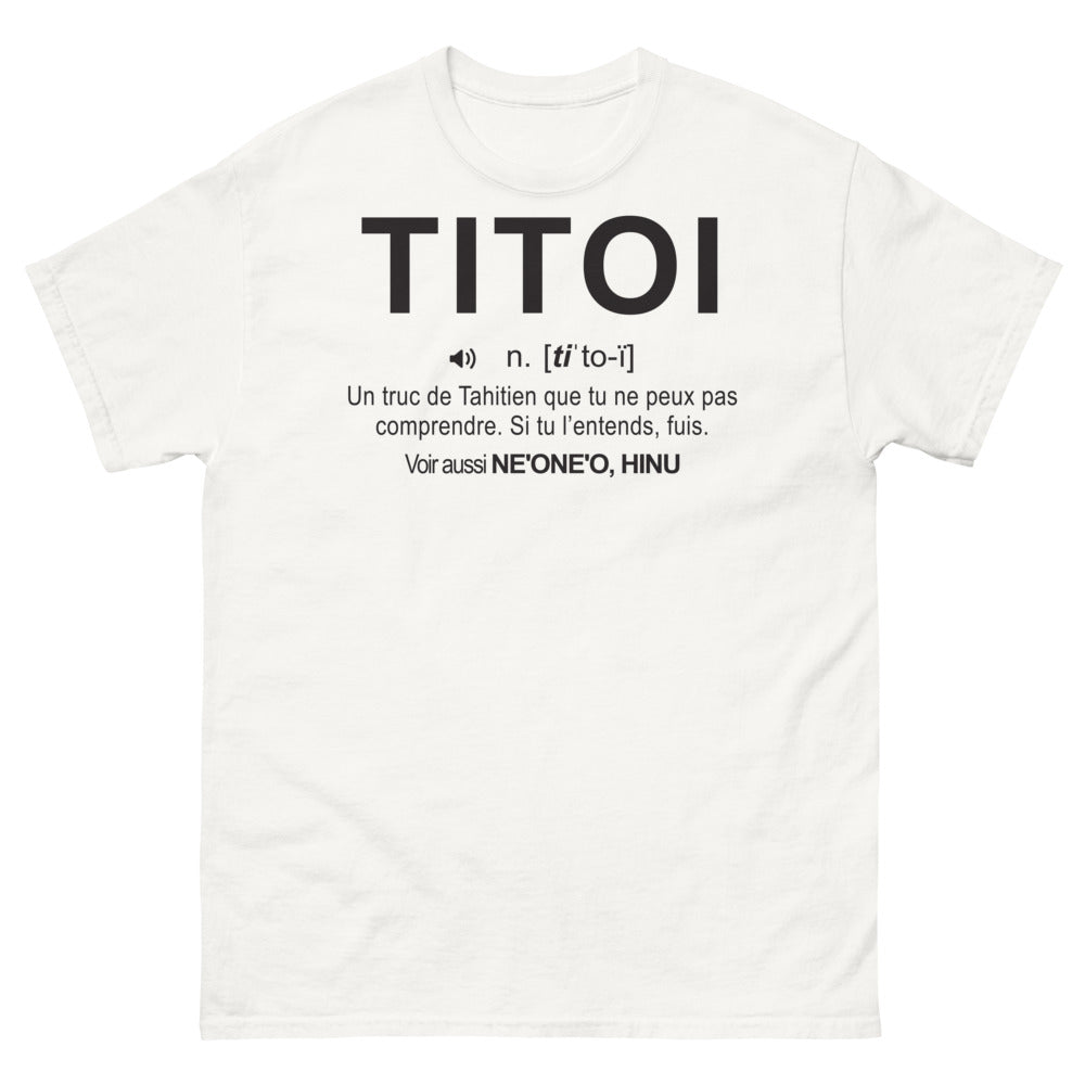 T-shirt Tahiti blanc - Motif humoristique ensoleillé