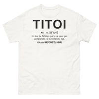 Thumbnail for T-shirt Tahiti blanc - Motif humoristique ensoleillé