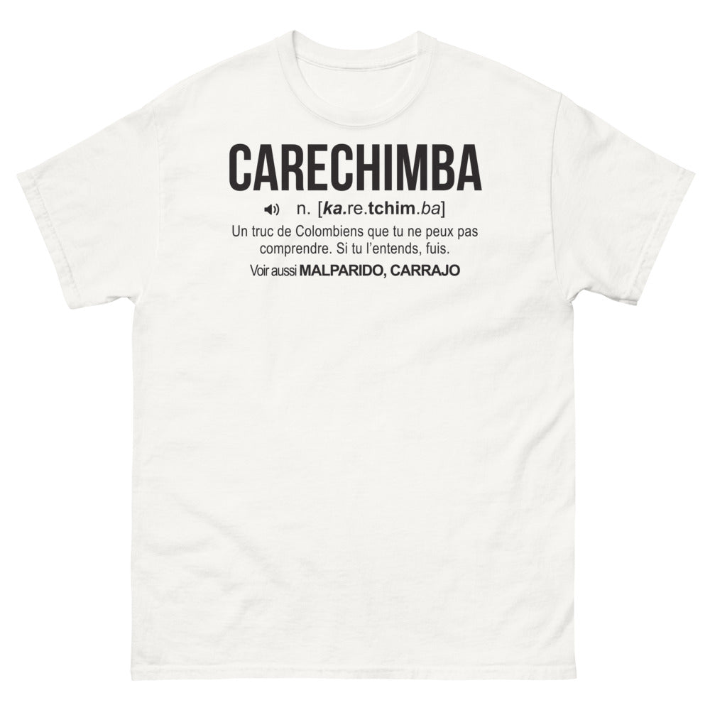 T-shirt Colombien blanc - L'essence de 'carechimba'