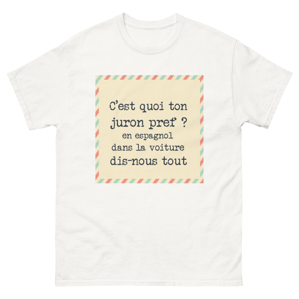 T-shirt Espagne blanc - C'est quoi ton juron préféré en espagnol ?