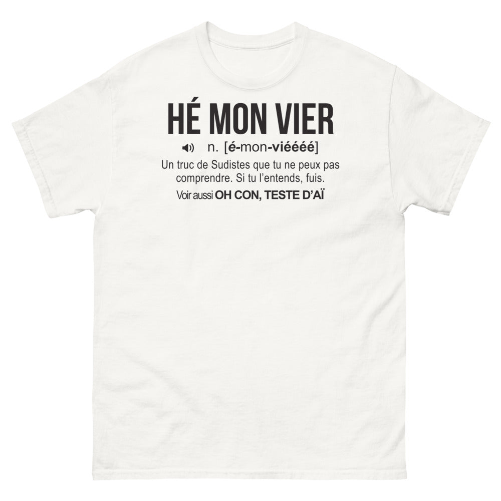 T-shirt Sudiste blanc - He Mon Vié, ode à l'accent du Sud
