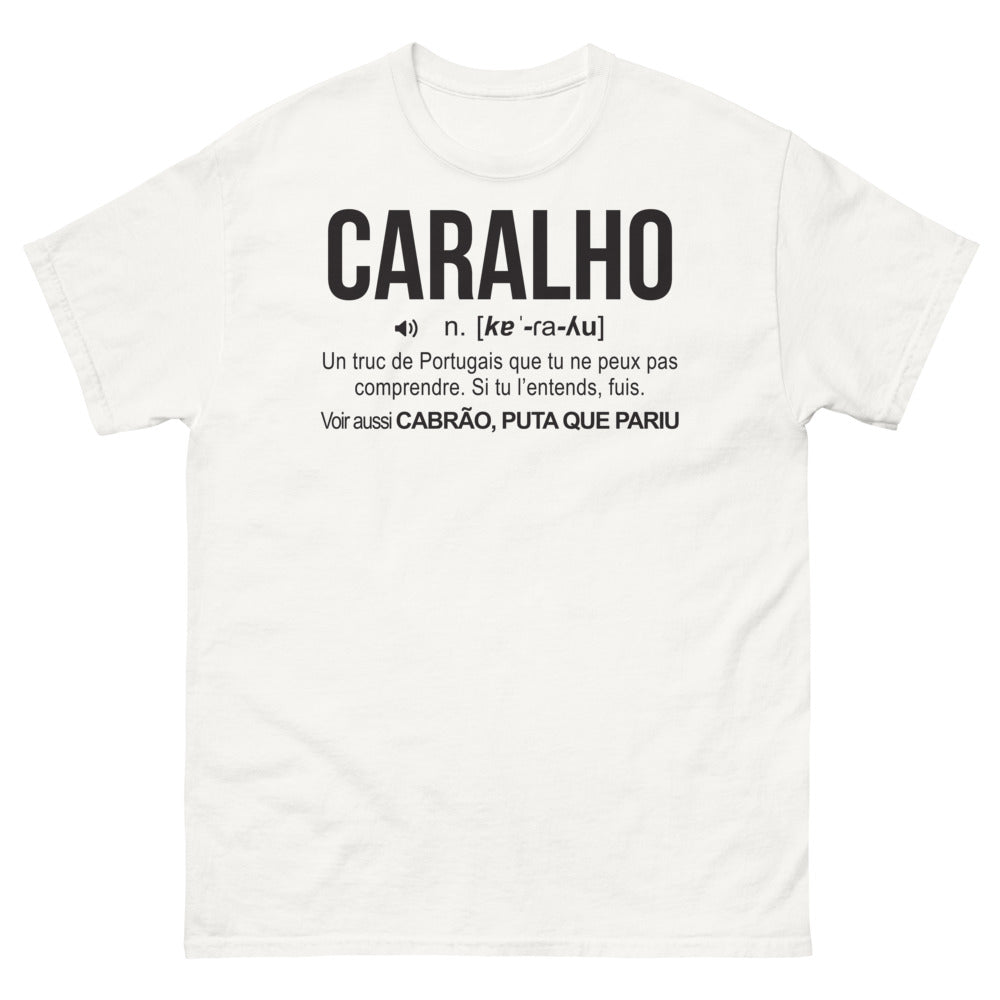 T-shirt Portugal blanc - Humour et mystère linguistique