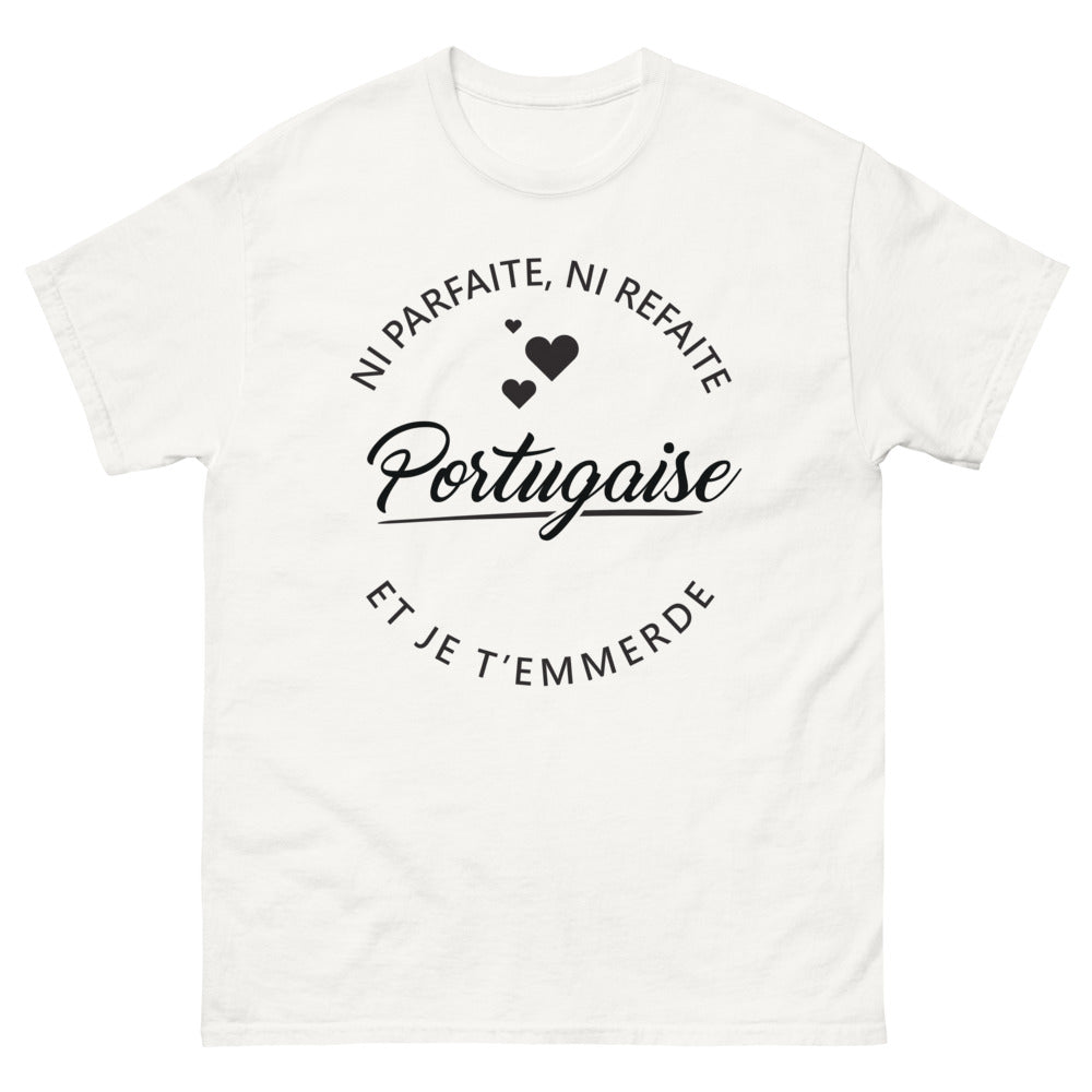 T-shirt Portugal blanc - Ni parfaite ni refaite