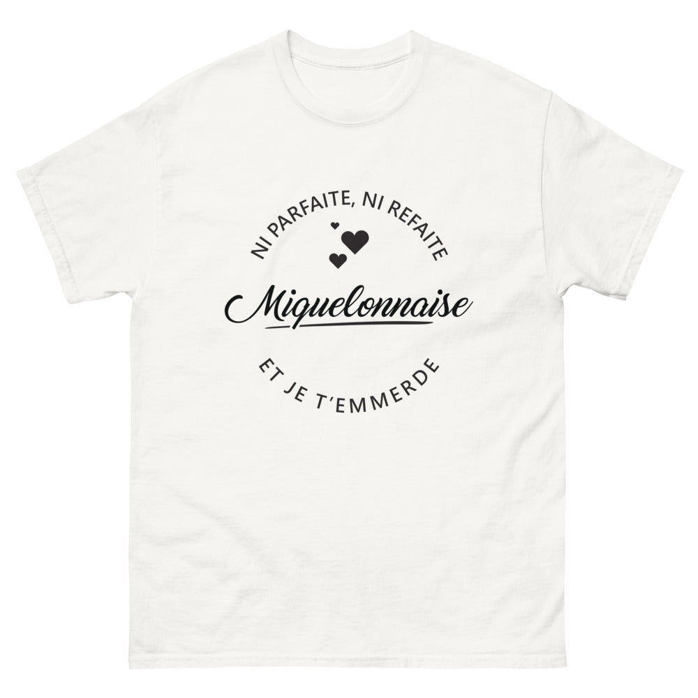 T-shirt Miquelon blanc - Ni parfaite, ni refaite, Miquelonnaise