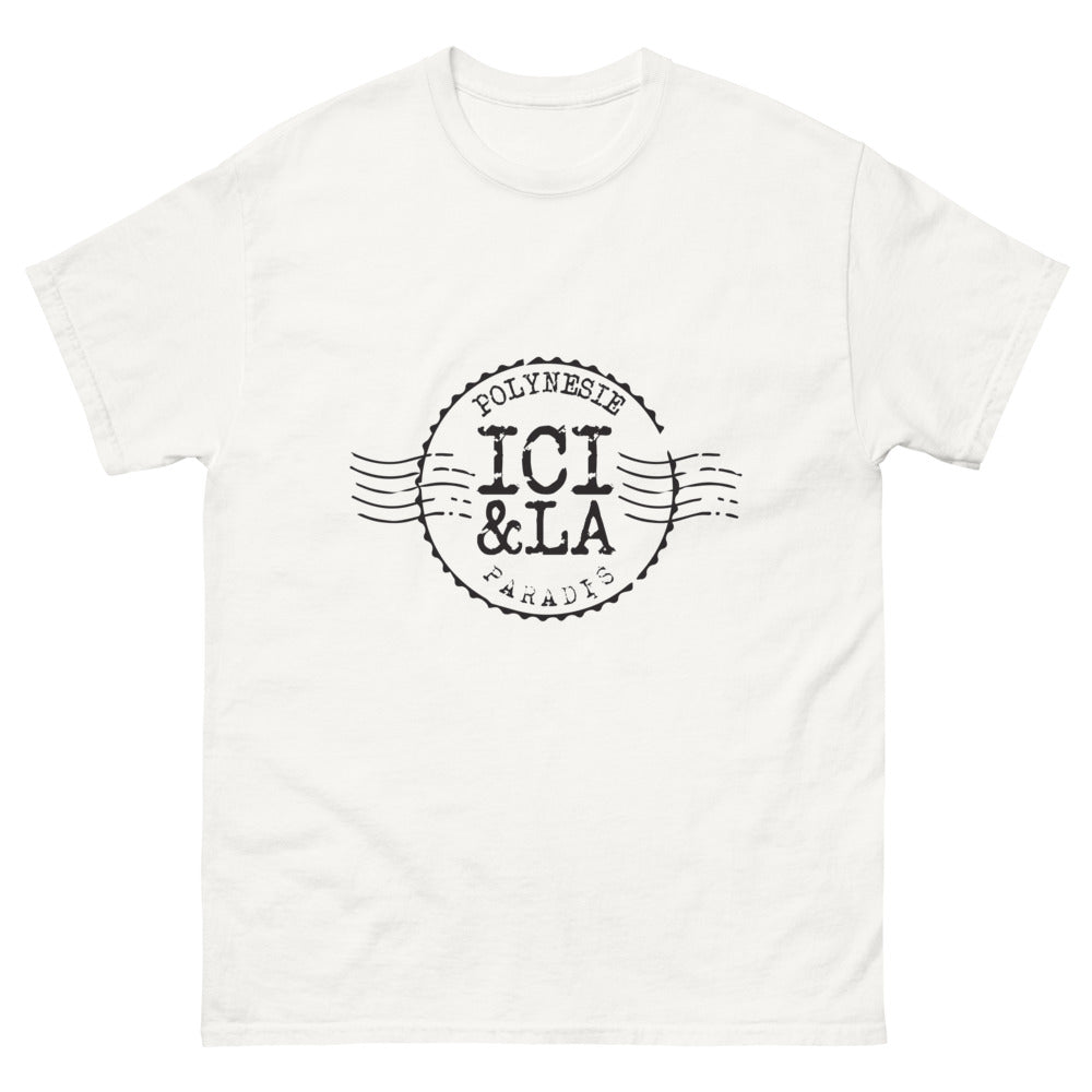 T-shirt Polynésie blanc - Ici, la paradis