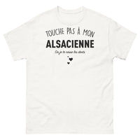 Thumbnail for T-shirt Alsace blanc - Touche pas à mon Alsacienne !