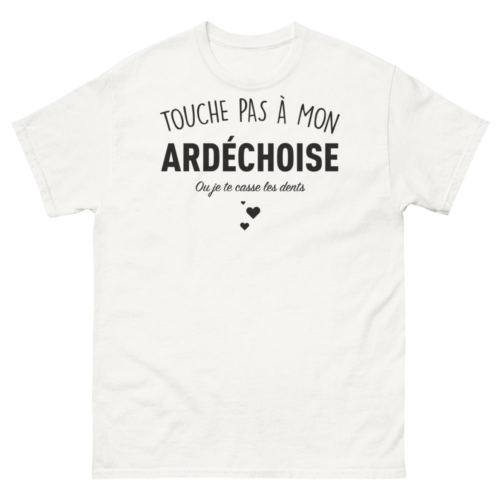 T-shirt Ardèche blanc - Touche pas à mon Ardéchoise