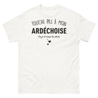 Thumbnail for T-shirt Ardèche blanc - Touche pas à mon Ardéchoise