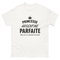 Thumbnail for T-shirt Argentine blanc - Princesse Argentine Parfaite humoristique