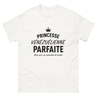 Thumbnail for T-shirt Vénézuélien blanc - Princesse au caractère bien trempé