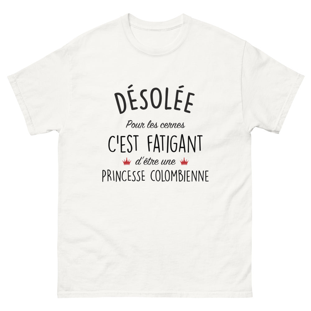 T-shirt Colombien blanc - Humour sur la noblesse fatigante