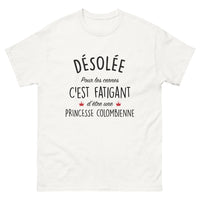 Thumbnail for T-shirt Colombien blanc - Humour sur la noblesse fatigante