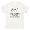 T-shirt Colombien blanc - Humour sur la noblesse fatigante