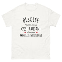 Thumbnail for T-shirt Brésil blanc - Désolée pour les cernes, humour royal