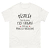 T-shirt Brésil blanc - Désolée pour les cernes, humour royal