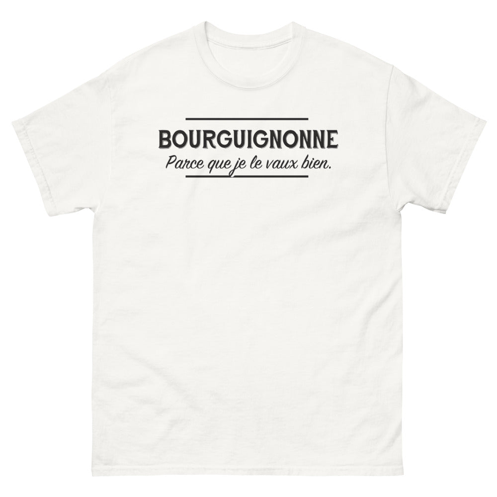 T-shirt Bourgogne blanc - Parce que je le veux bien